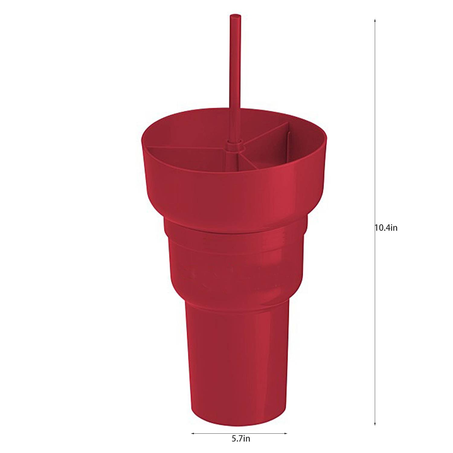 28 Oz Plastic Snack & Straw Cup 5