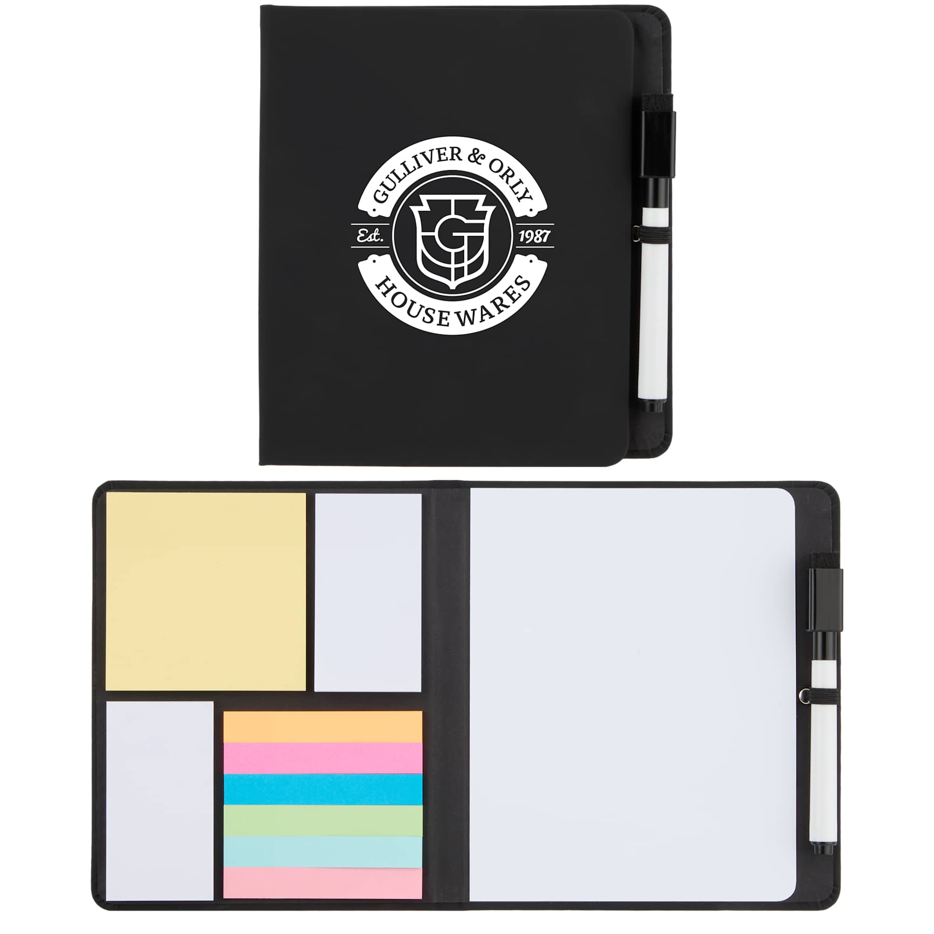 Recycled PU White Board & Sticky Notes Pad