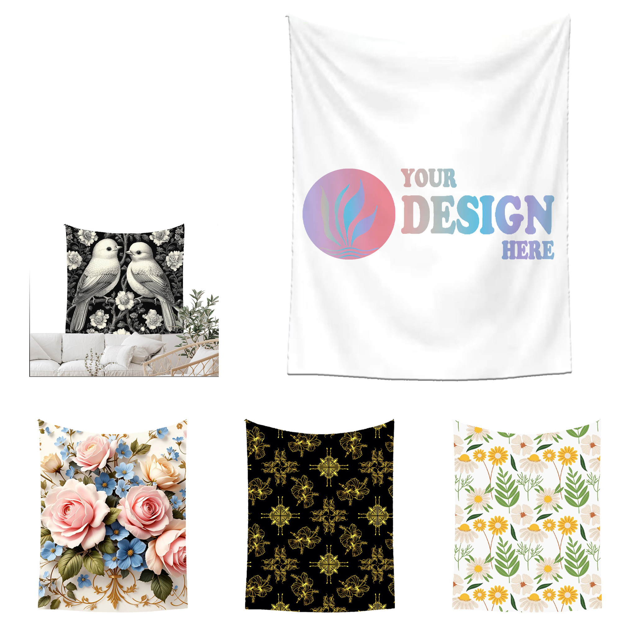 Full Color Printed Wall Hanging Tapestry 2