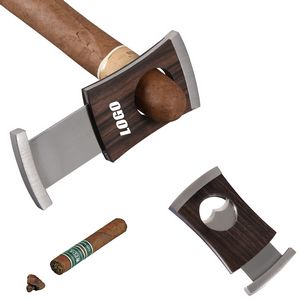 Sleek Card Shaped Cigar Cutter With Wood Finish 3