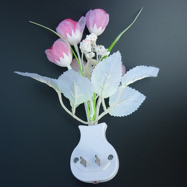 Mini Sensor Bedroom Wall Decoration LED Flower Night Light 3