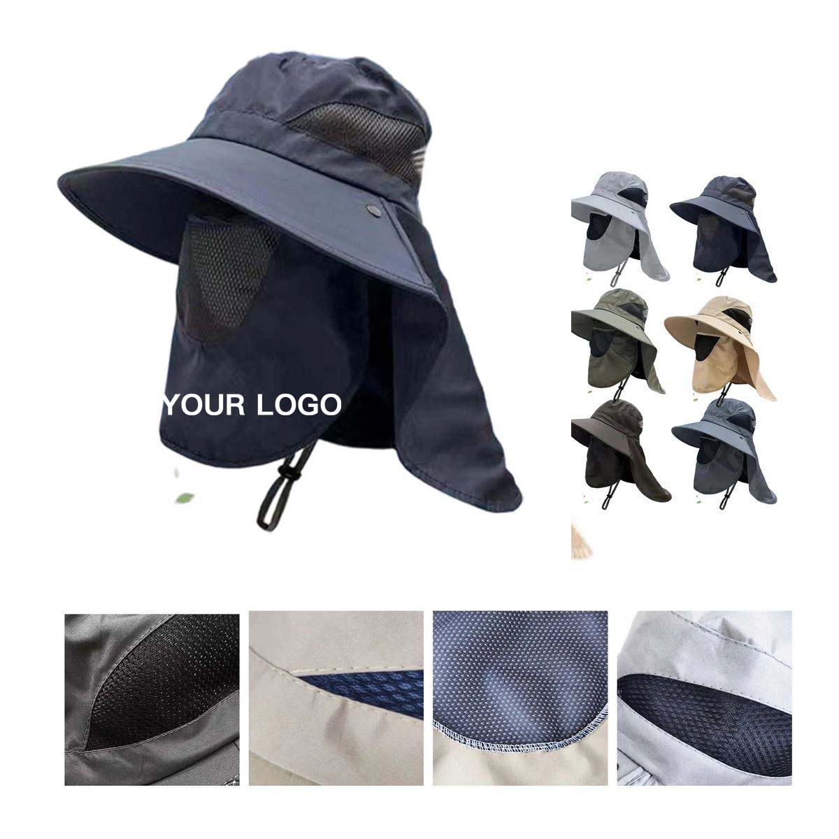 Outdoor Sun Protection Hat with Face Cover 5