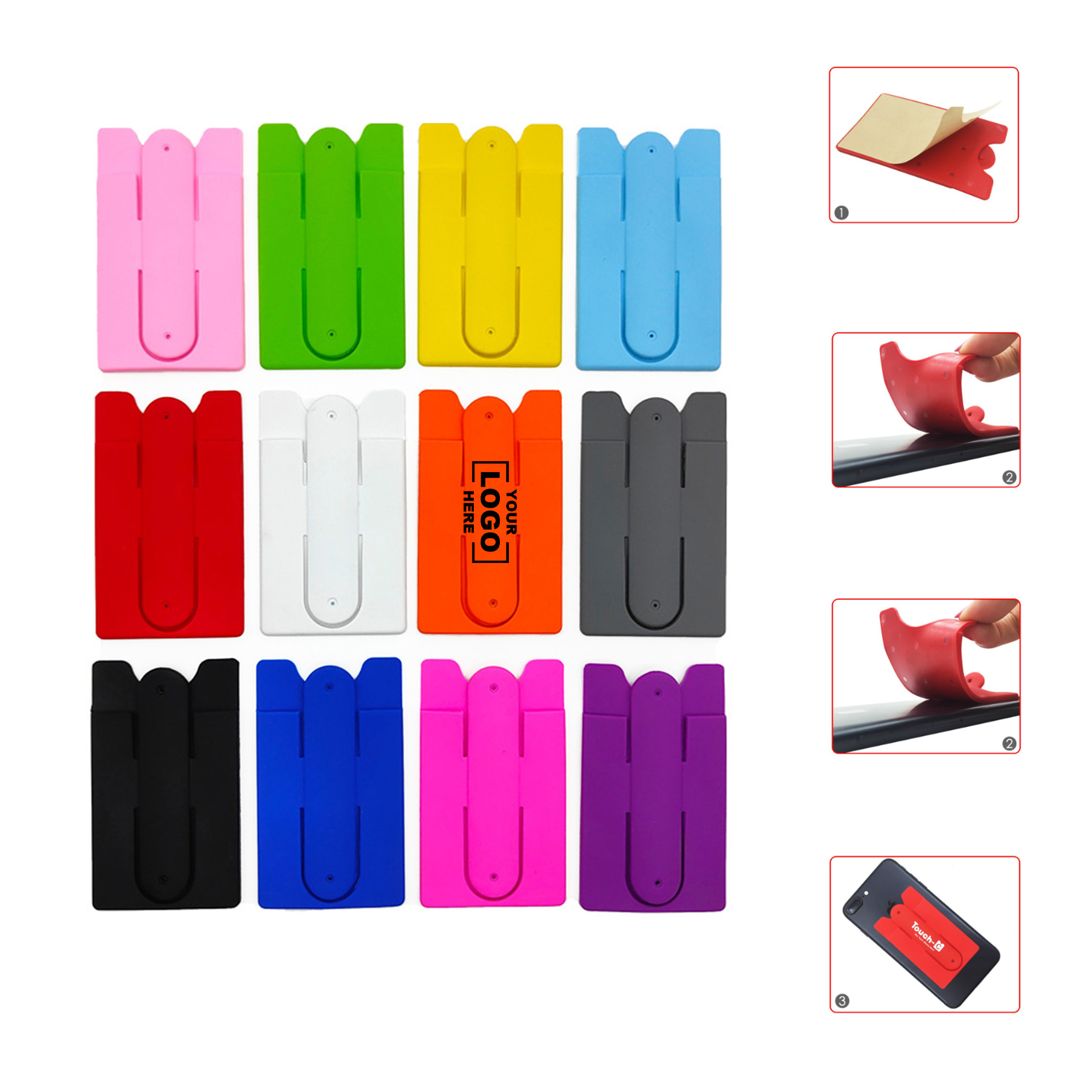 Silicone Phone Wallet with Kickstand 2
