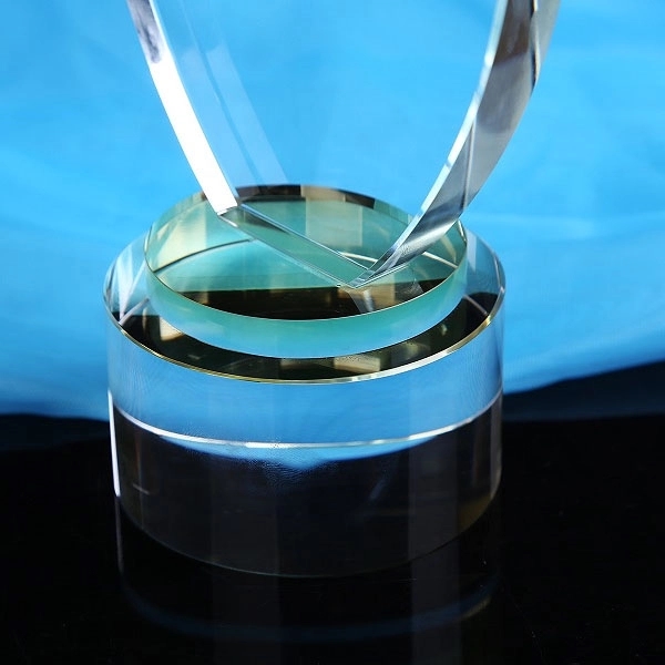 Flame Shaped Crystal Glass Trophy Award 3