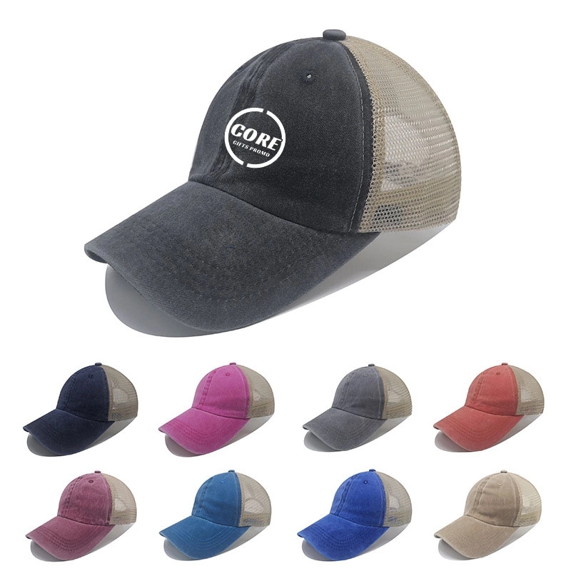 Washed Plain Baseball Cap 1