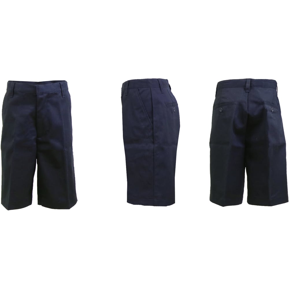 Boys' Uniform Shorts - Size 5 Navy Flat Front 2