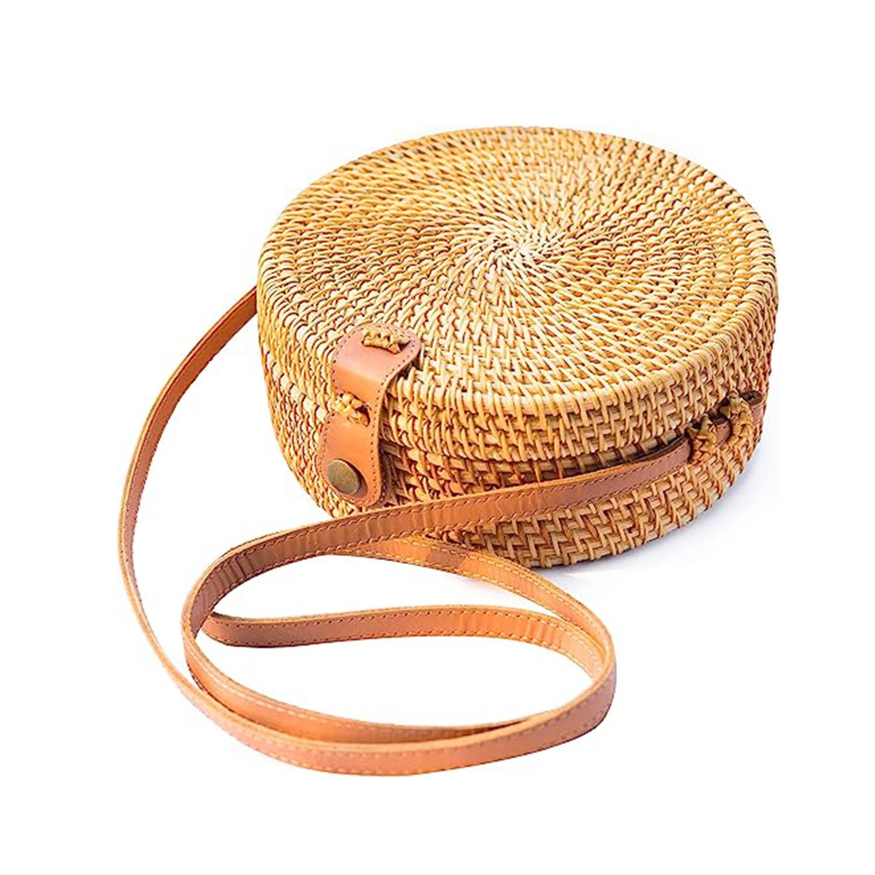 Handwoven Round Rattan Bag 2