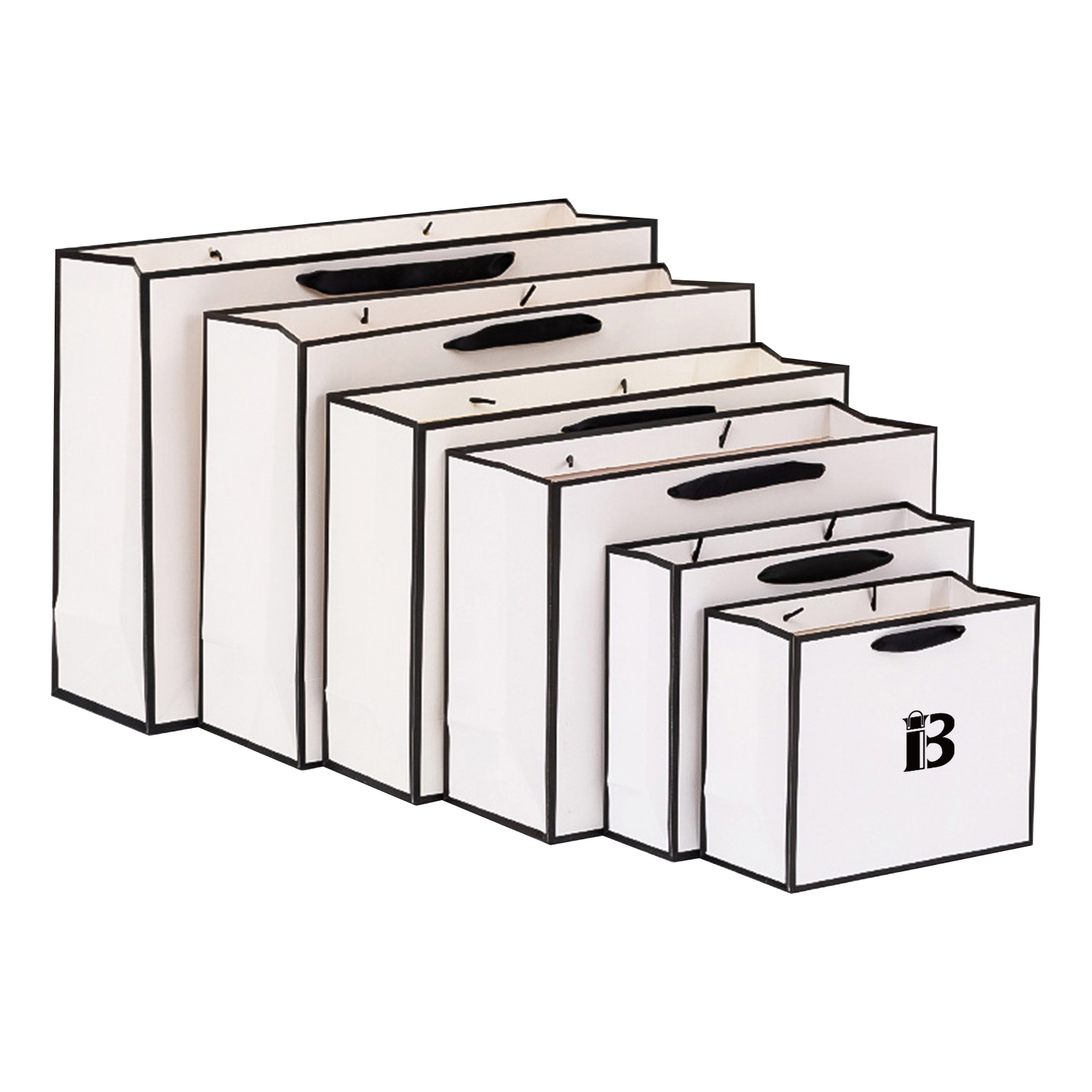 Kraft Paper Shopping Gift Bags With Black Border 4