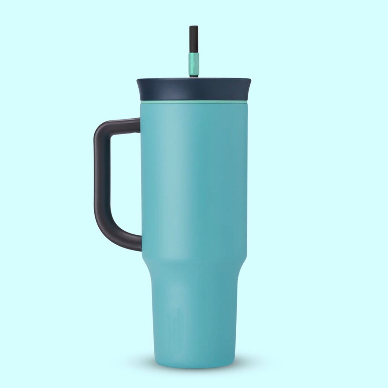 24 Oz Leakproof Insulated Tumbler With Straw Handle 2