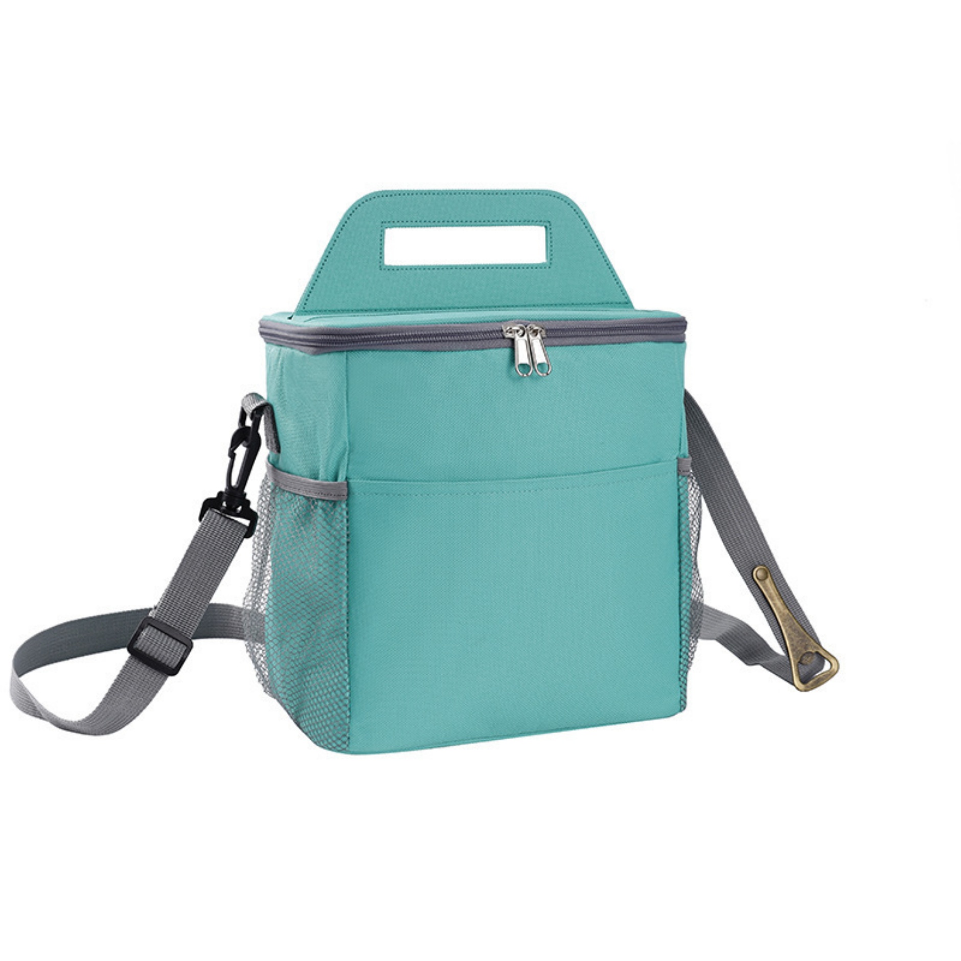 Insulated Lunch Bag Cooler Tote Bag with Beer Bottle Opener and Adjustable Shoulder Strap 9