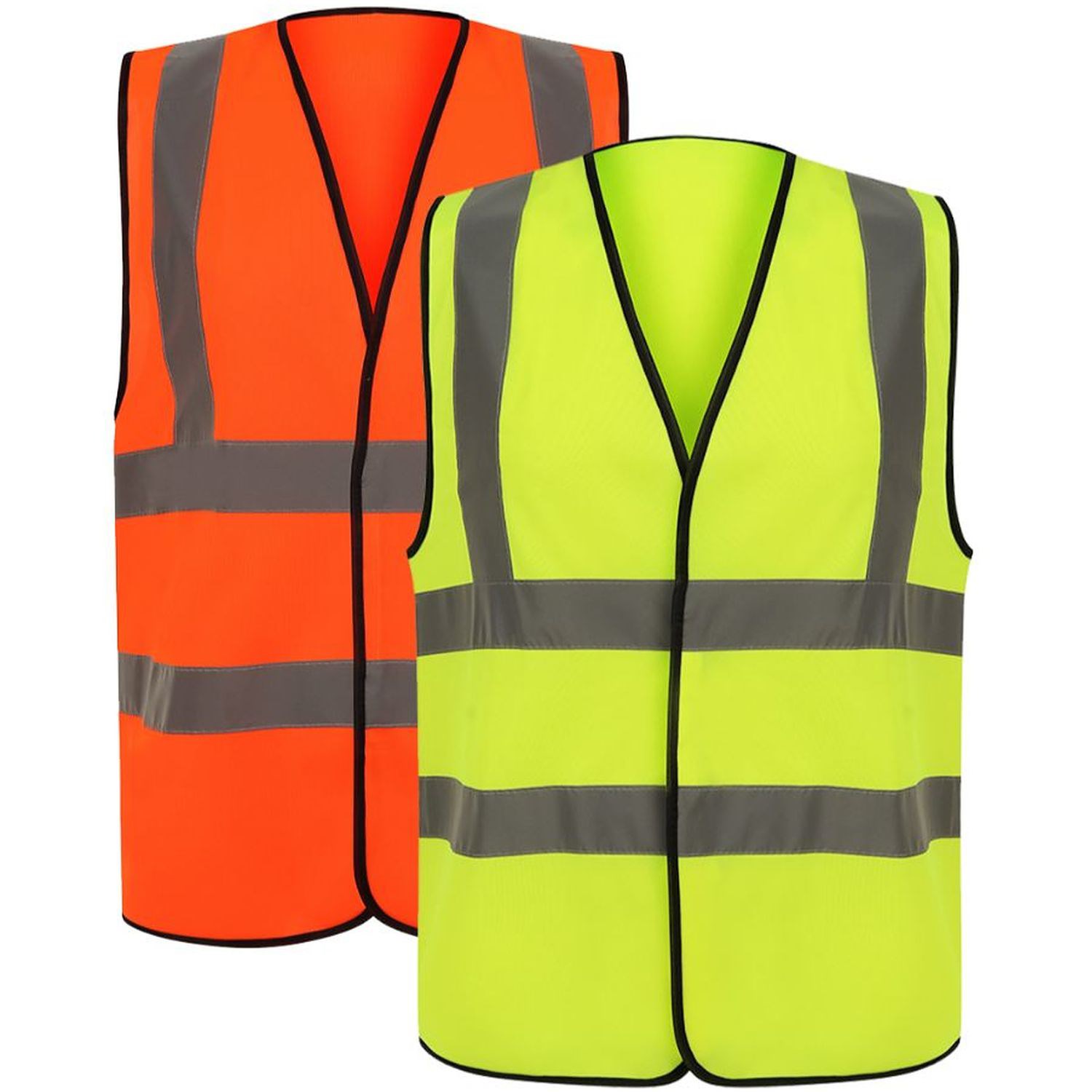 3.8oz. Knitted Class 2 Double Band Reflective Tape Safety Loop & Hook Vest 2