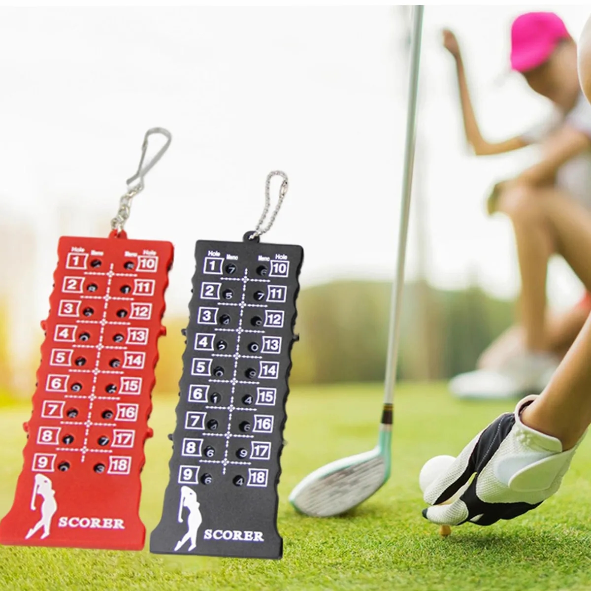 Portable Plastic Golf Stroke Putt Score Counter Tool 2