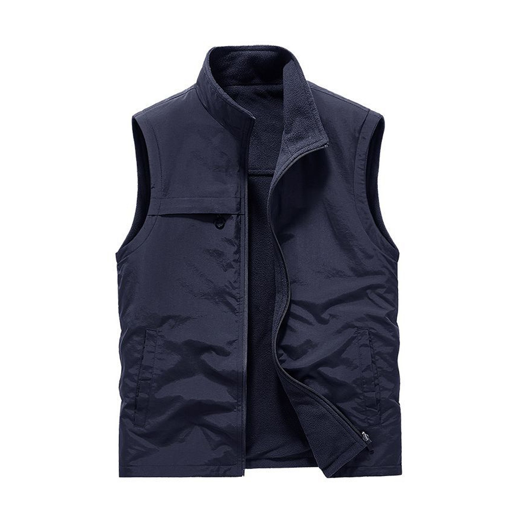 Men's Reversible Double-sided Wearable Fleece Vest 4