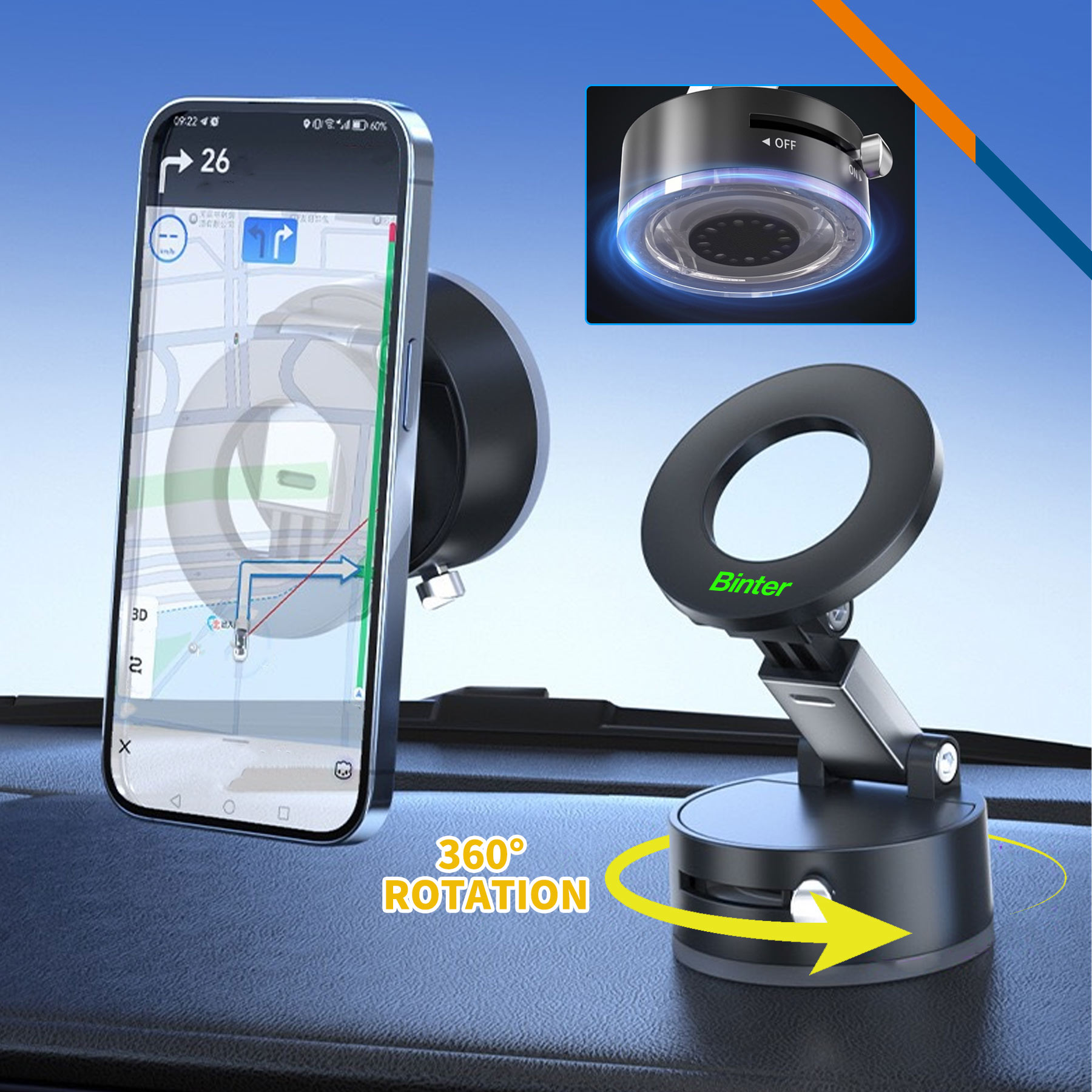 Resti Vacuum Suction Magnetic Phone Holder 6