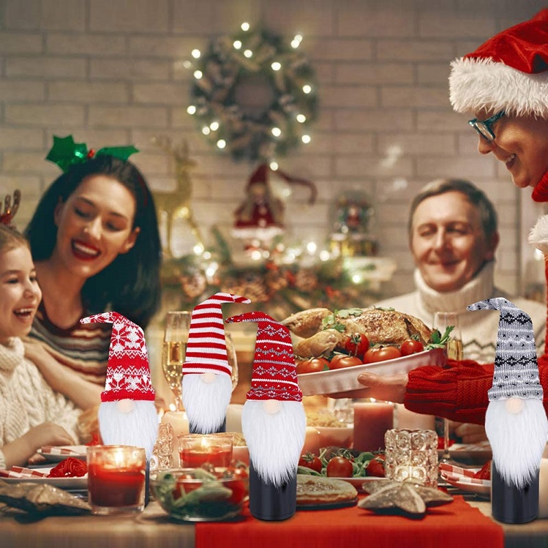 Wine Bottle Toppers Christmas Decorations Wine Bottle Covers 2
