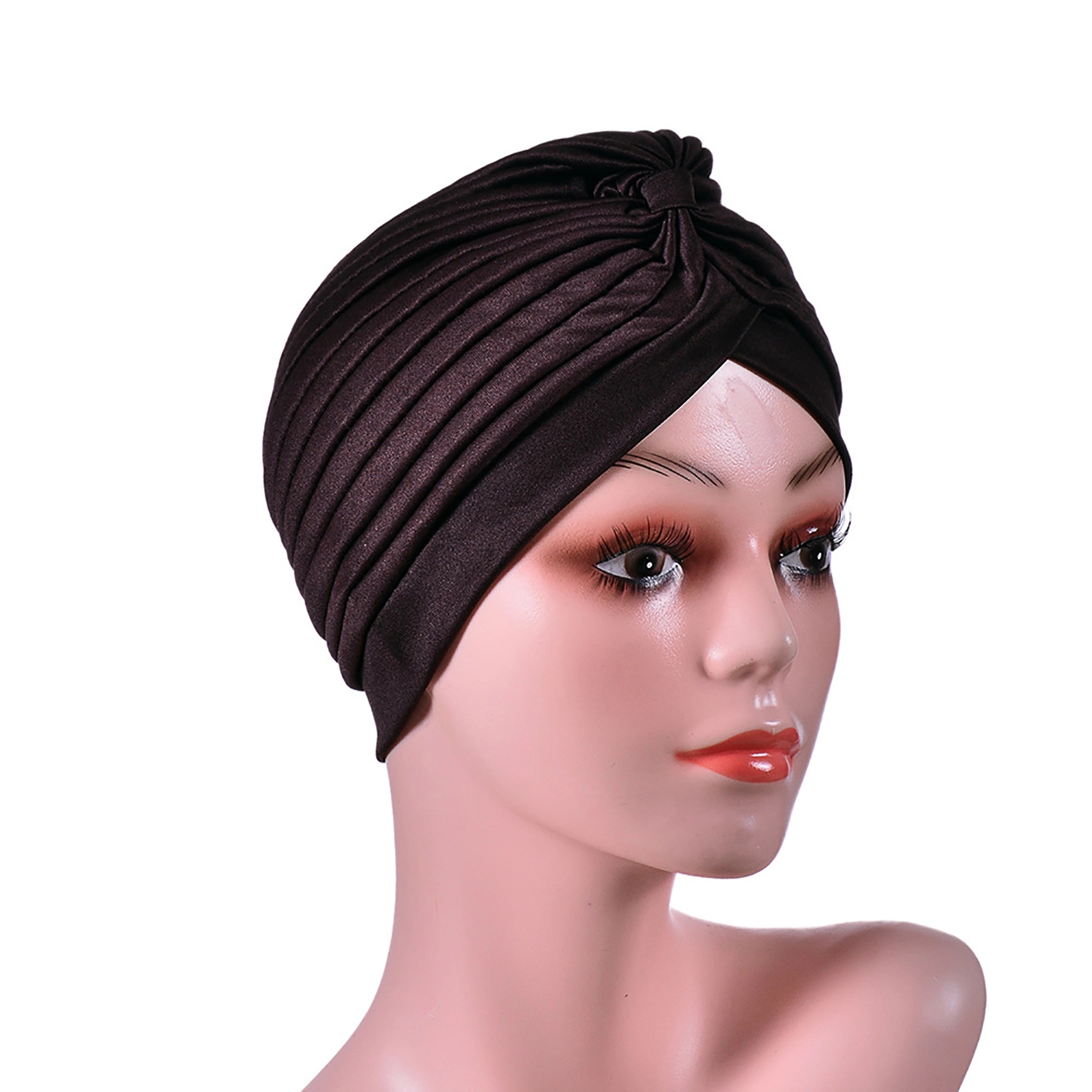 Stretch Turban Head Wrap Polyester Cap India 20