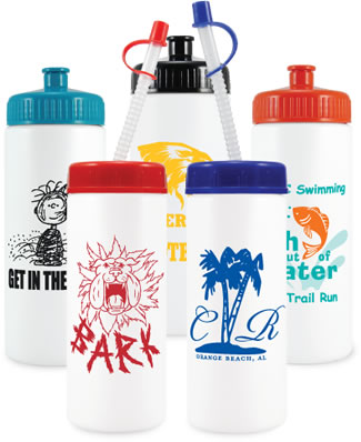 16 Oz. White Sports Bottle 2