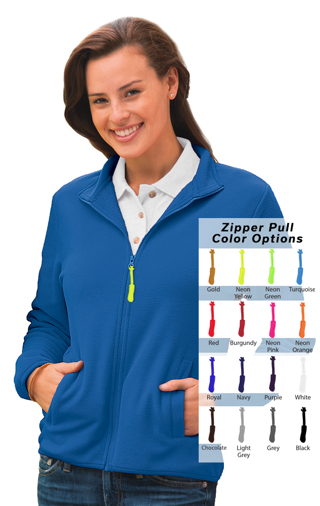 Custom Zipper Pull Polar Fleece Jacket 2