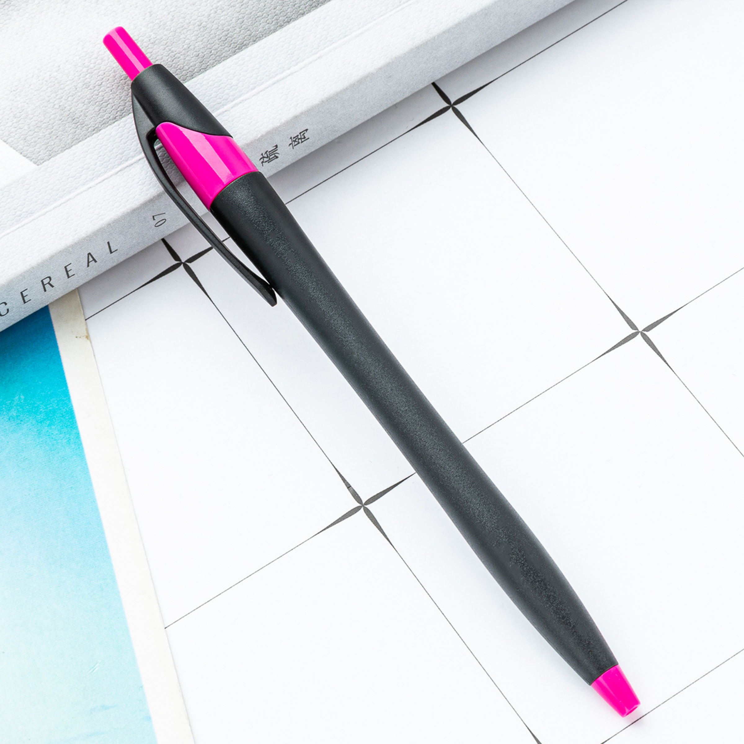 Plastic Matte Multi-Color Press Ballpoint Pen 6