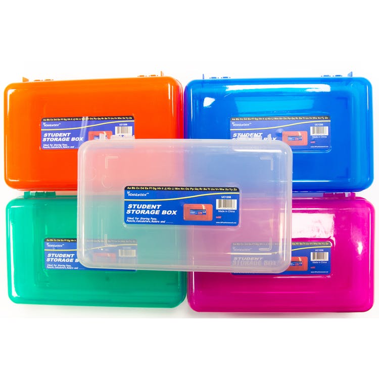 Pencil Boxes - Plastic Assorted Colors 2