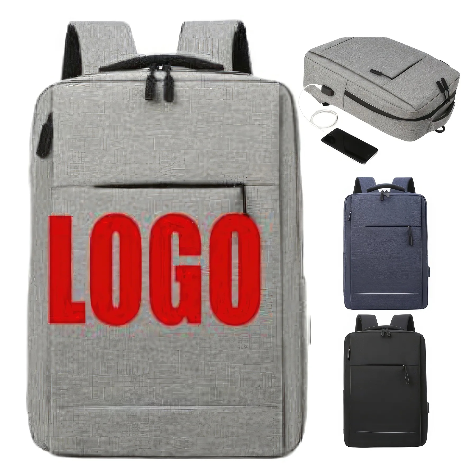 Business Travel School Laptop Backpack with USB Port 1