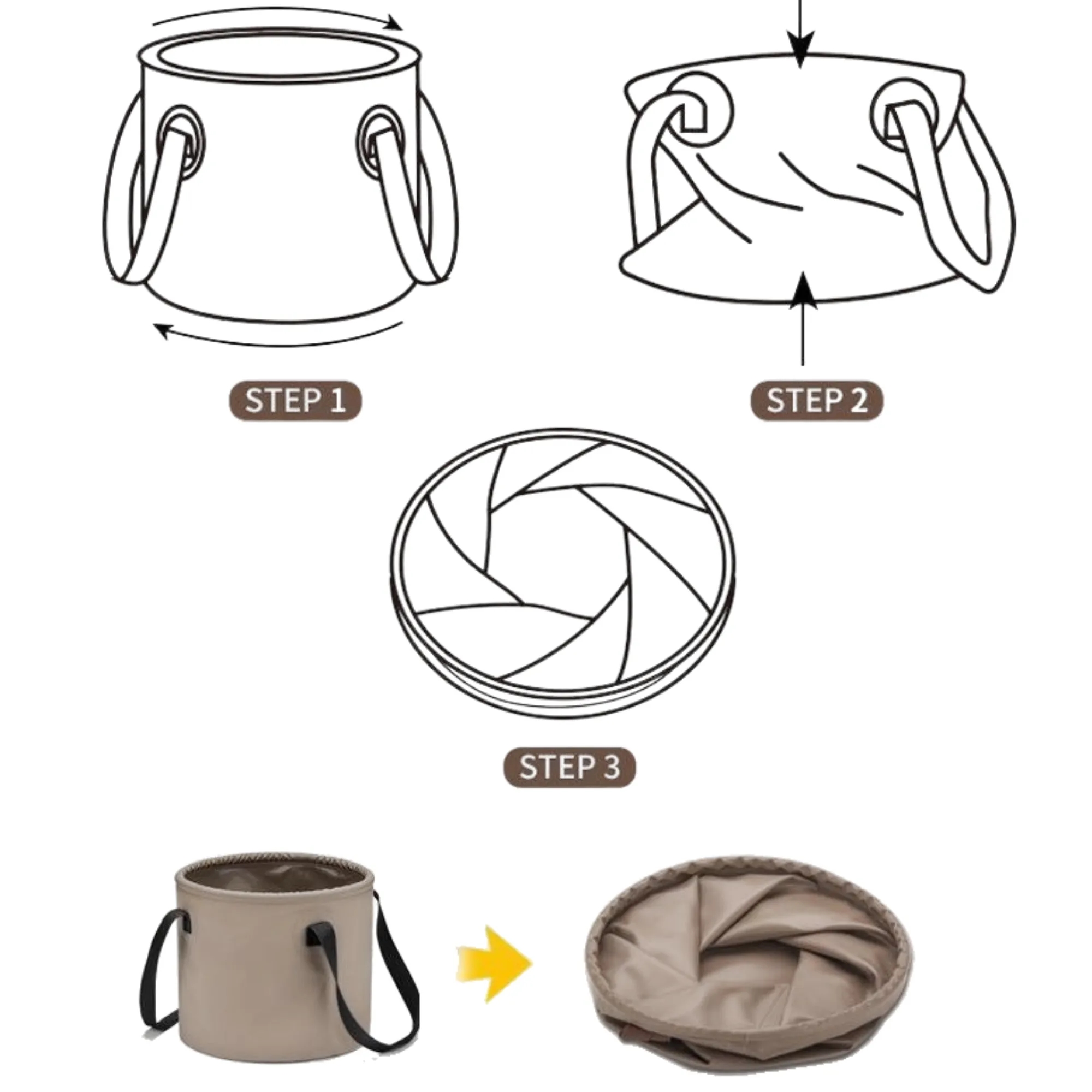 Outdoor Multifunctional Folding Water Bucket 5