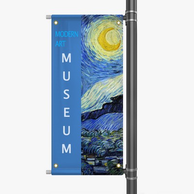 18oz Full Color UV Printed 2 sided Blockout Pole Banner - per sq ft 2