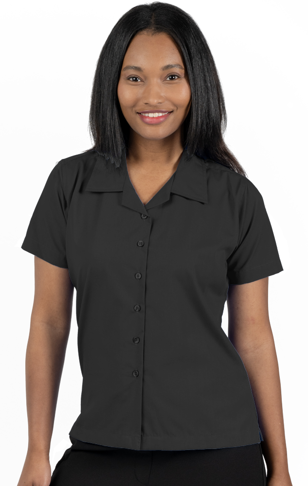 Ladies' Solid Poplin Camp Shirt 8