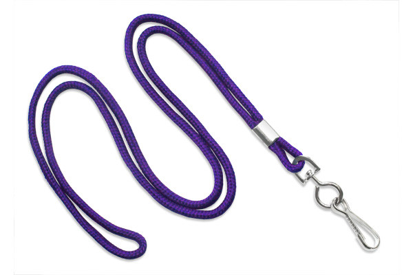 1/8" Blank Lanyard w/Swivel Hook (Purple) 1