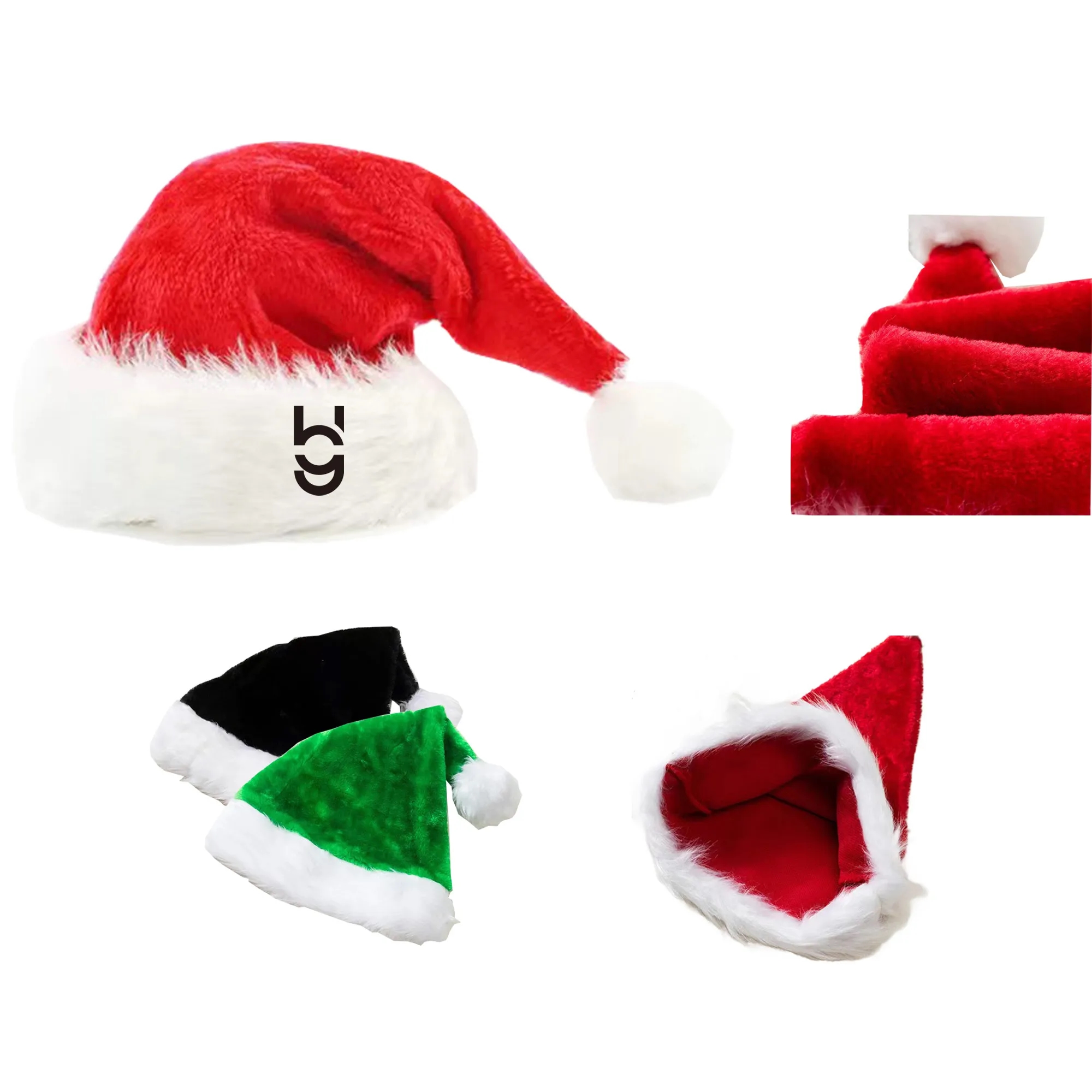 Polyester Wool Christmas Hat MOQ 10pcs 3