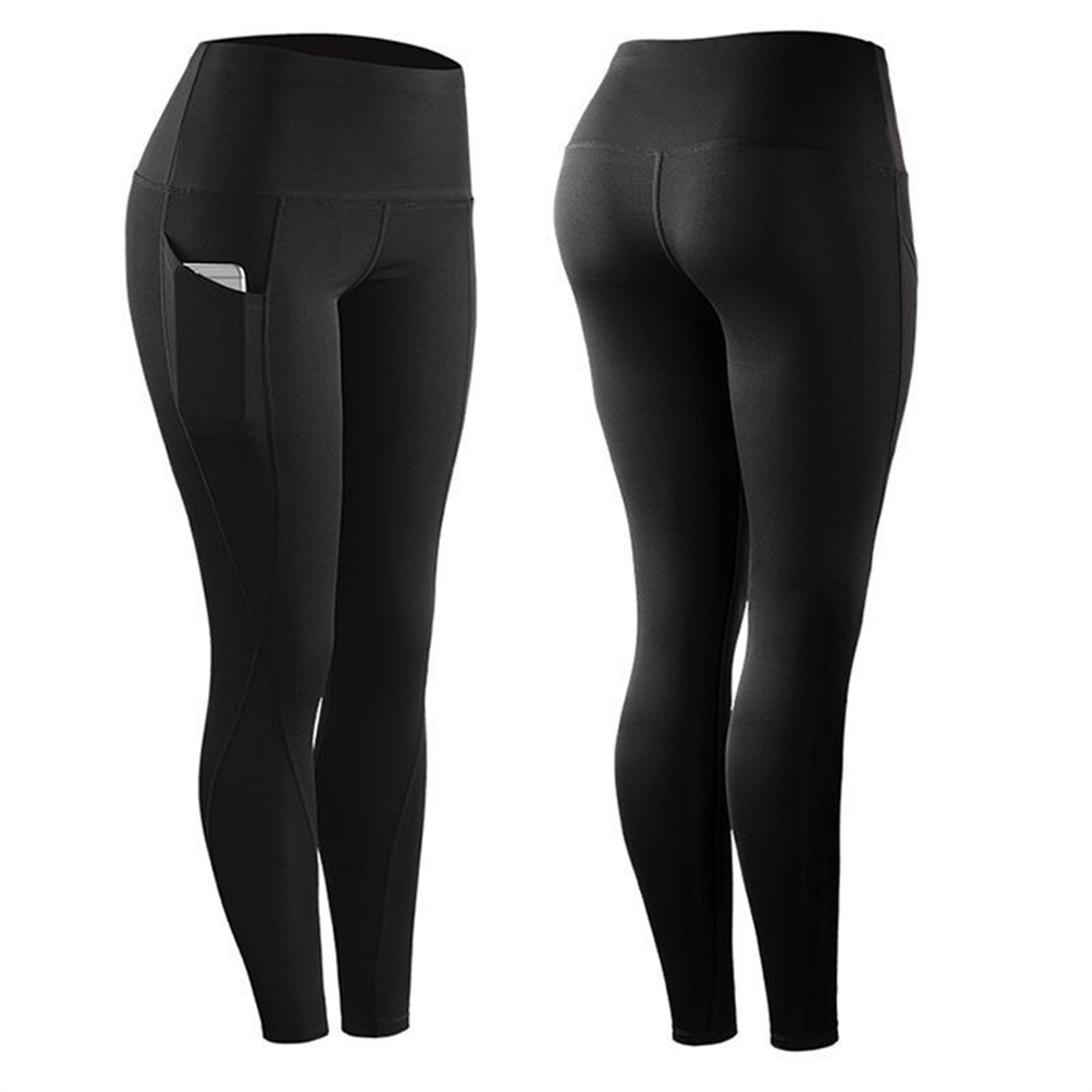 Women's High Waisted Yoga Pants Leggings w/Pockets 10