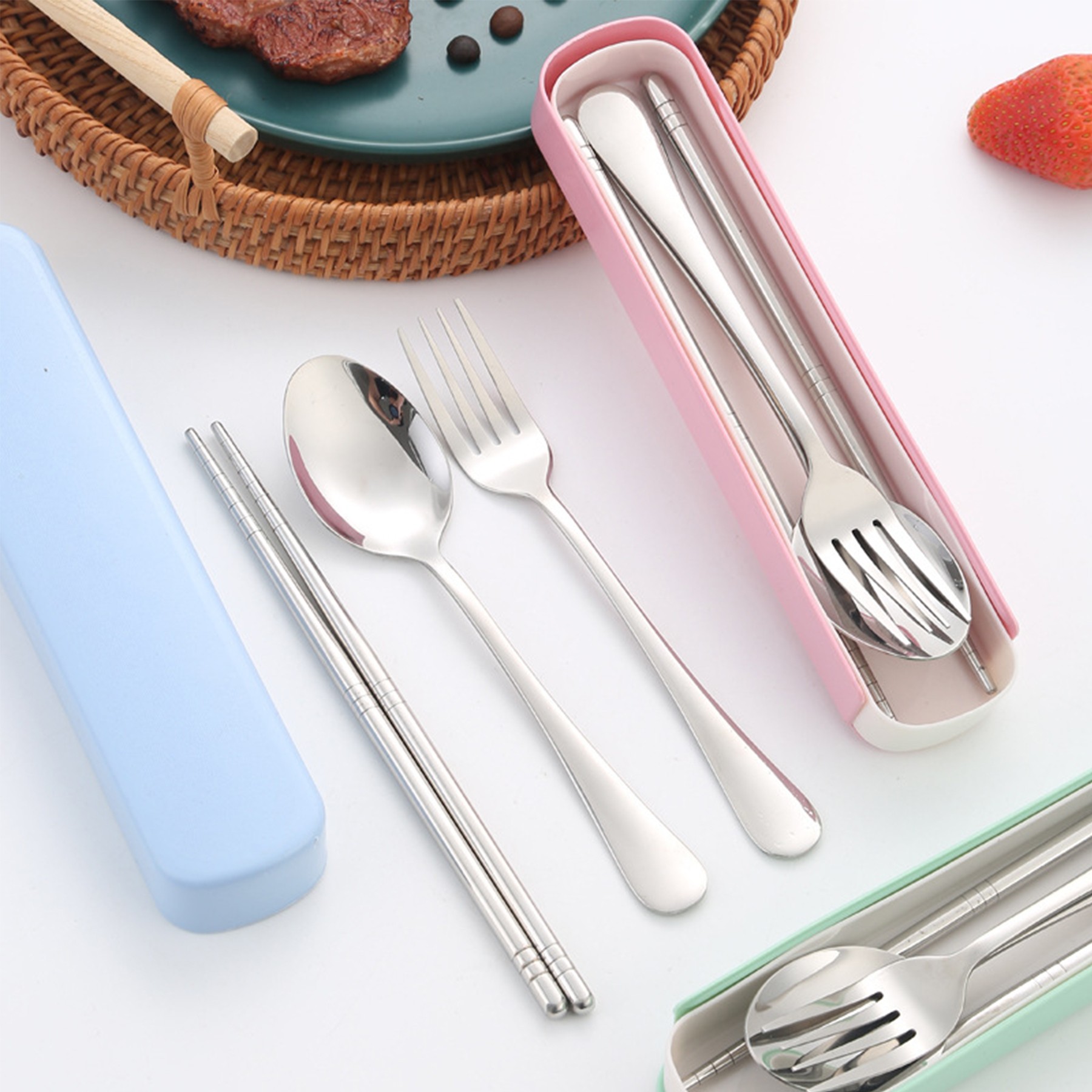 Stainless Steel 3 Pieces Tableware Set 5