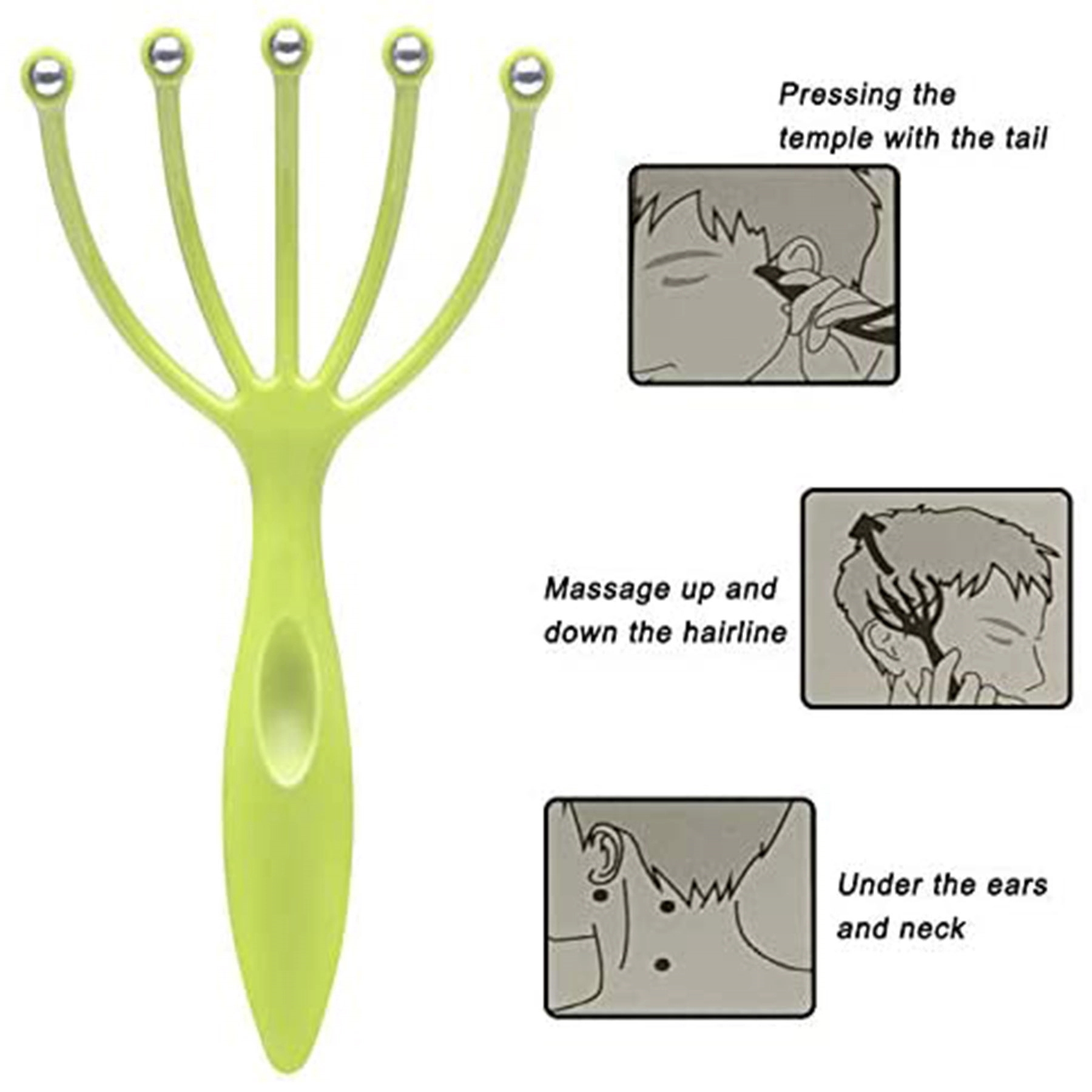 Handy Scalp Massgers With Small Steel Beads 7