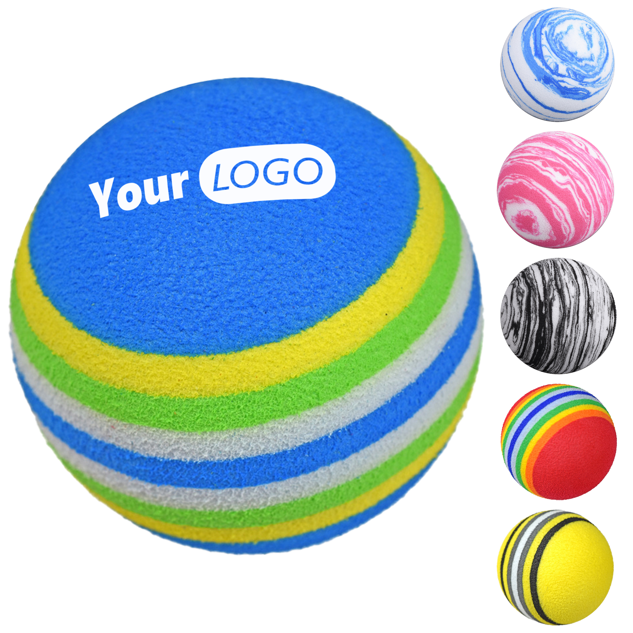 Other Organic Material Customizable Rainbow Foam Golf Ball 3