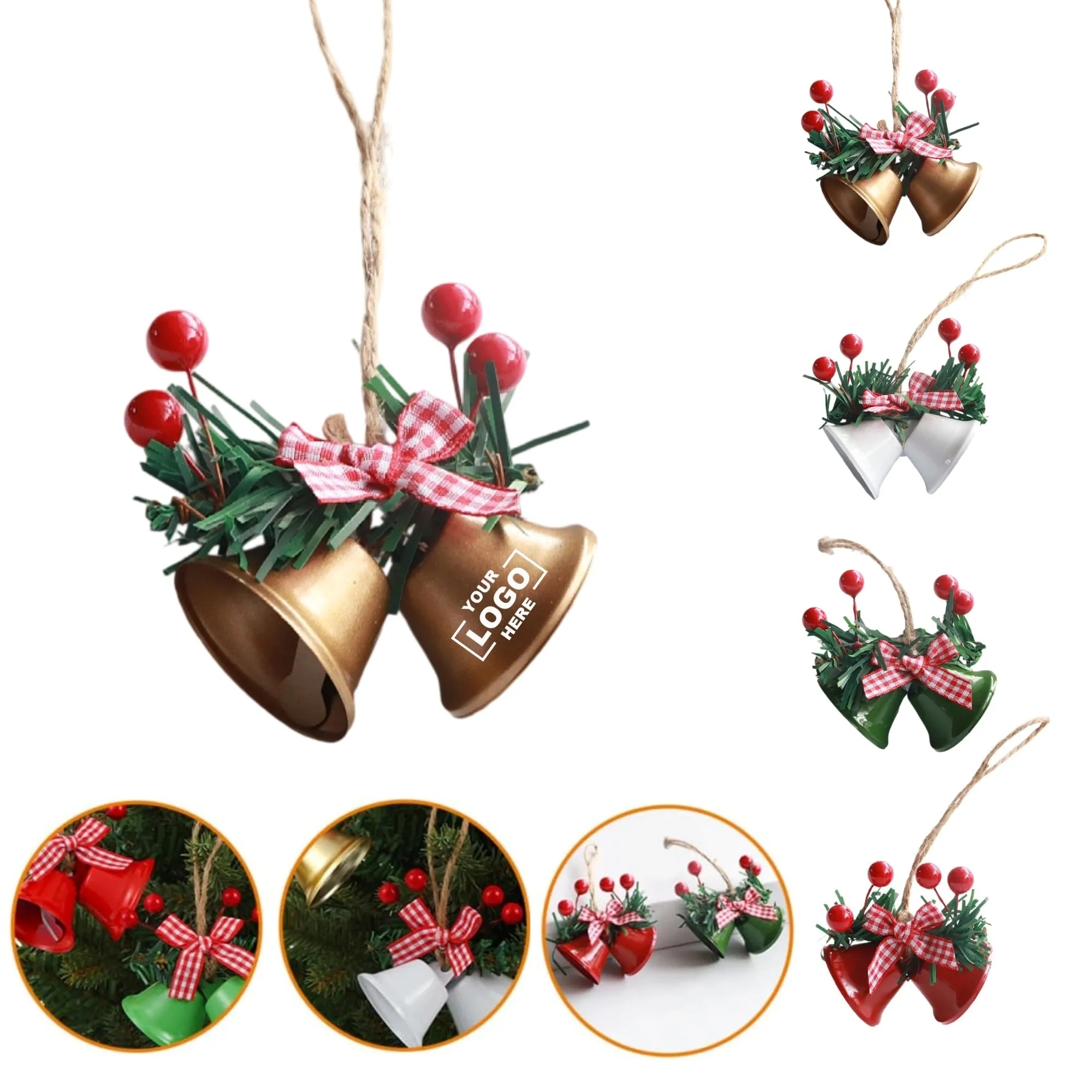 Double Bell Christmas Decorative Pendant