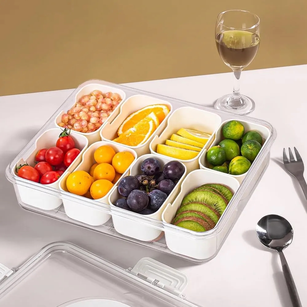 Portable Snackle Box Container Veggie Serving Tray 6