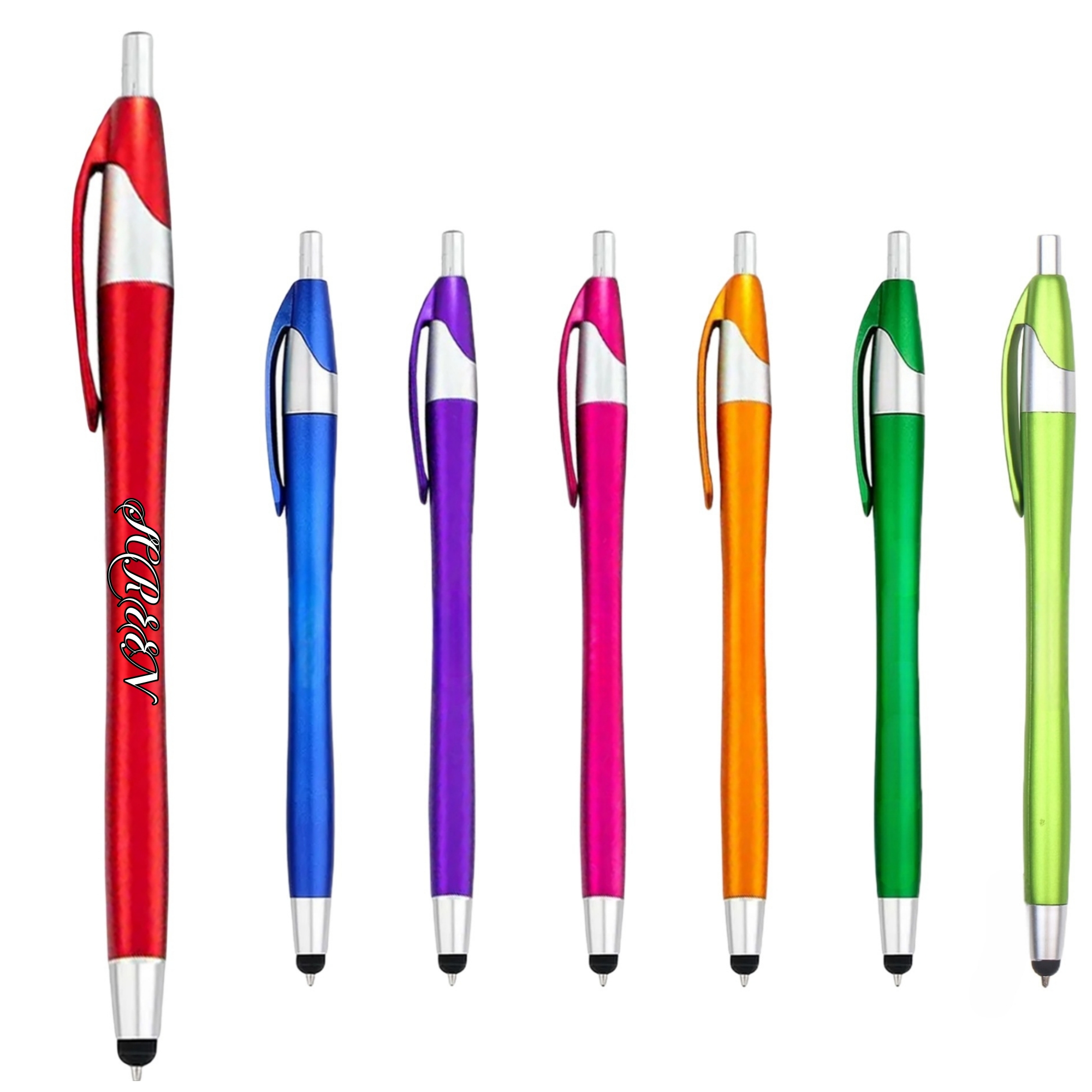 Press Type Stylus Ballpoint Pen 9