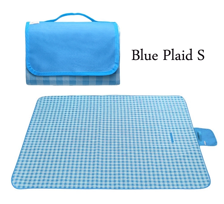 Custom Gift 600D Oxford Fabric Plaid Picnic & Beach Blanket 7