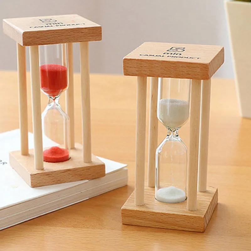 5min Wooden Frame Square Hourglass 5