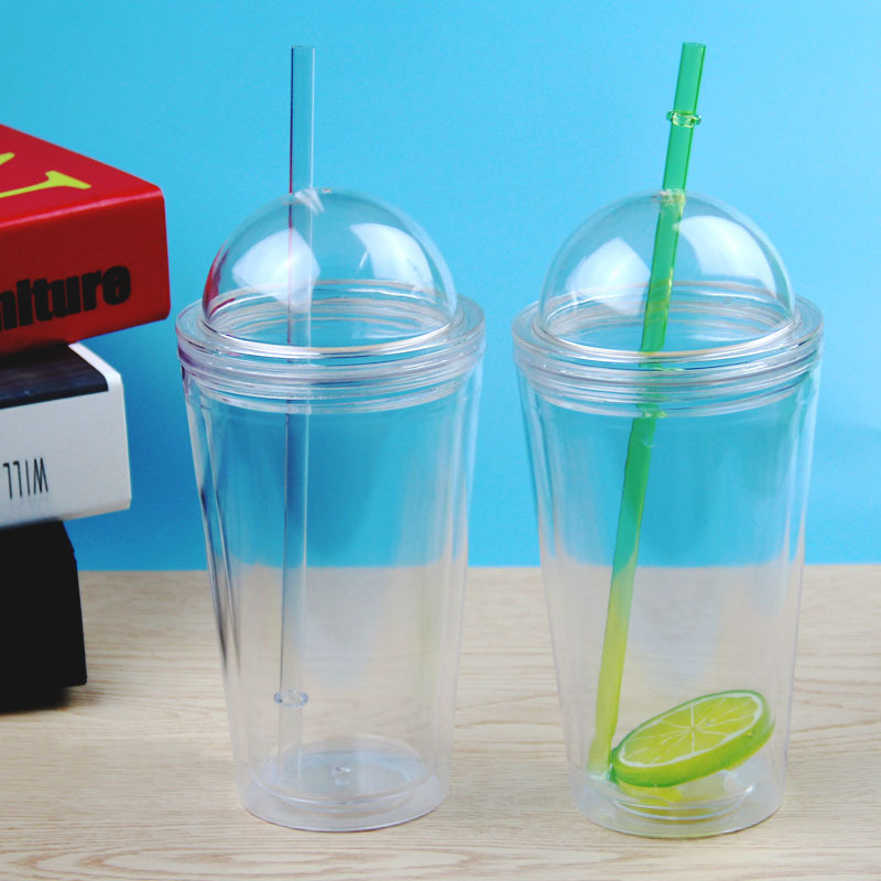 Double Wall Tumbler w/Lid and Straw 6