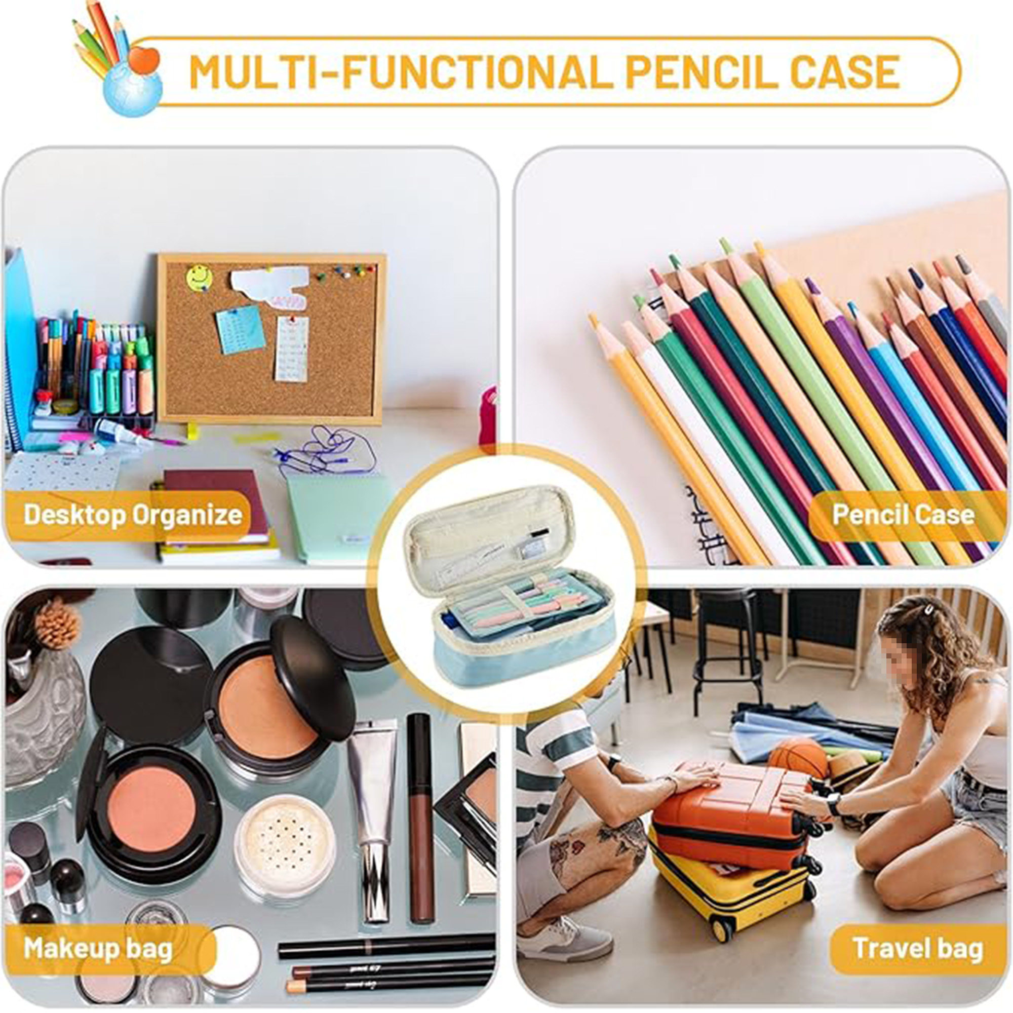 Expandable Large-capacity Zipper Pen Case 1