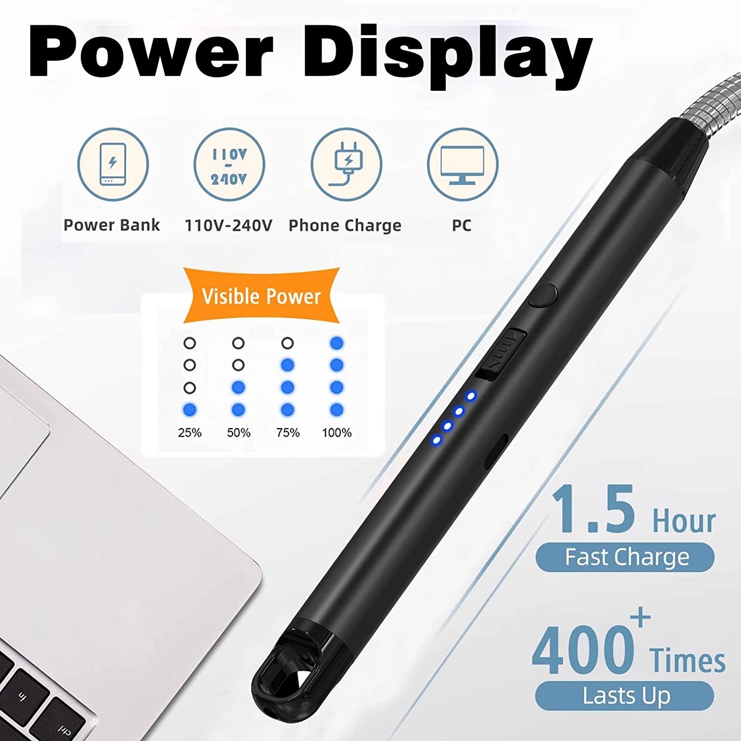 Type C Windproof Rechargeable Usb Electronic Lighter 2