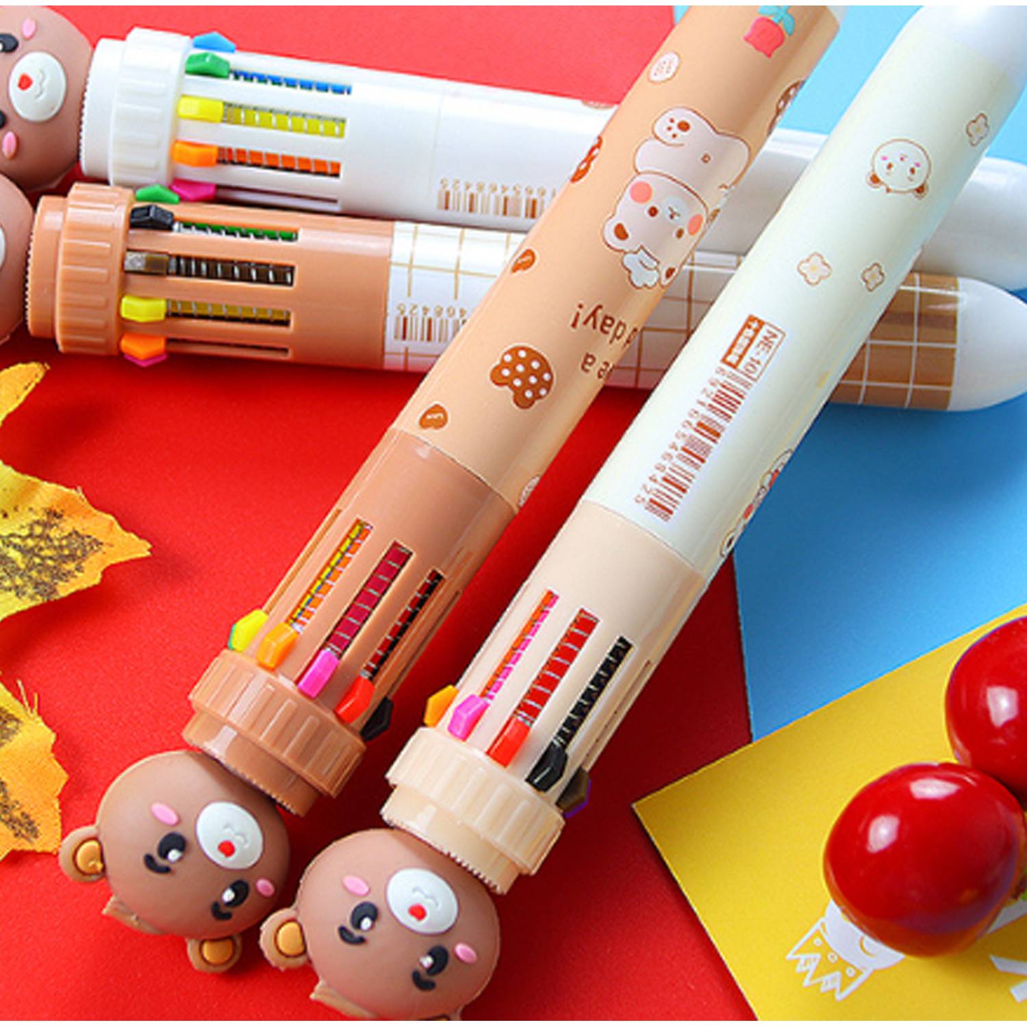 10 Colors Christmas Press Ballpoint Pen 5