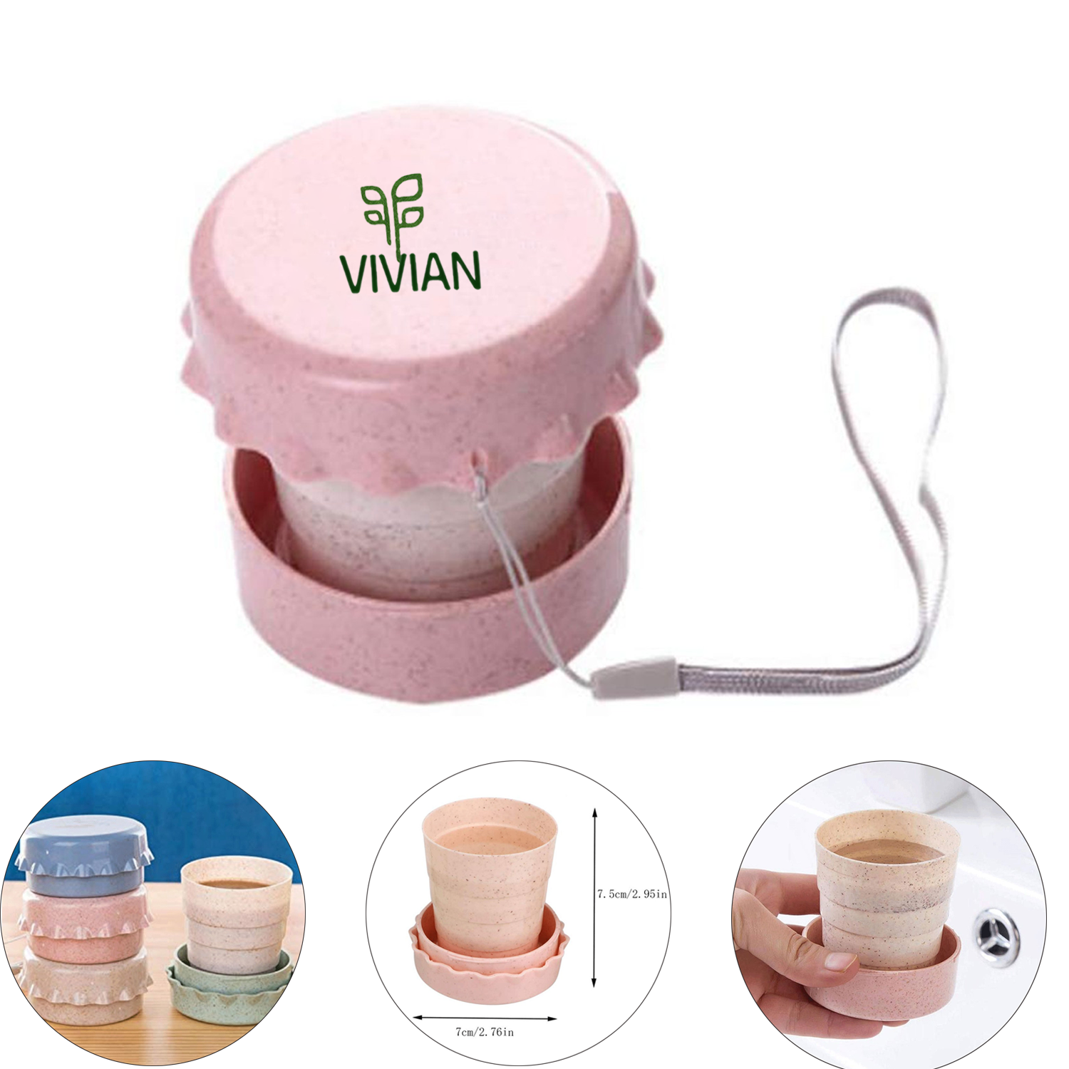 Wheat Telescopic Foldable Cup 2