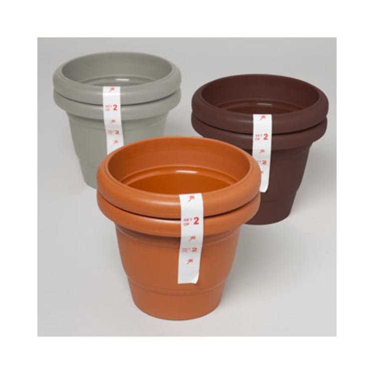 Round Planters - 6" x 4.5" Assorted Colors 2 Pack