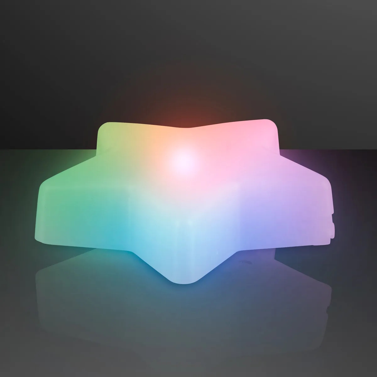 Multicolor LED Glow Star Clip-On Light Badge with White Bead 3