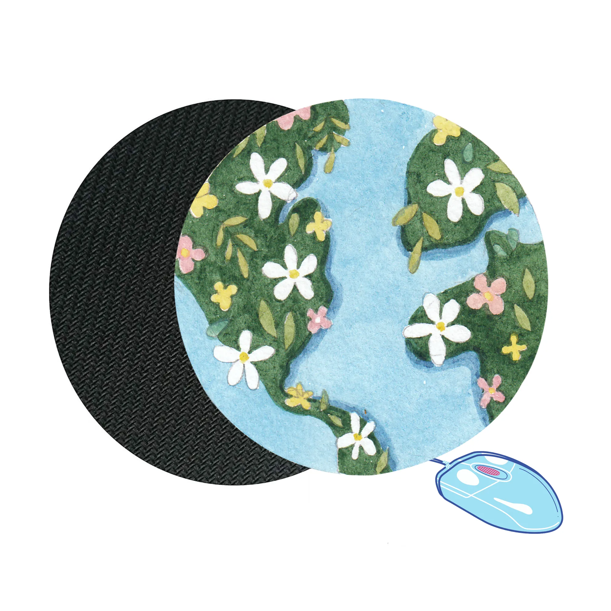 8" Full Color Round Rubber Mouse Pad