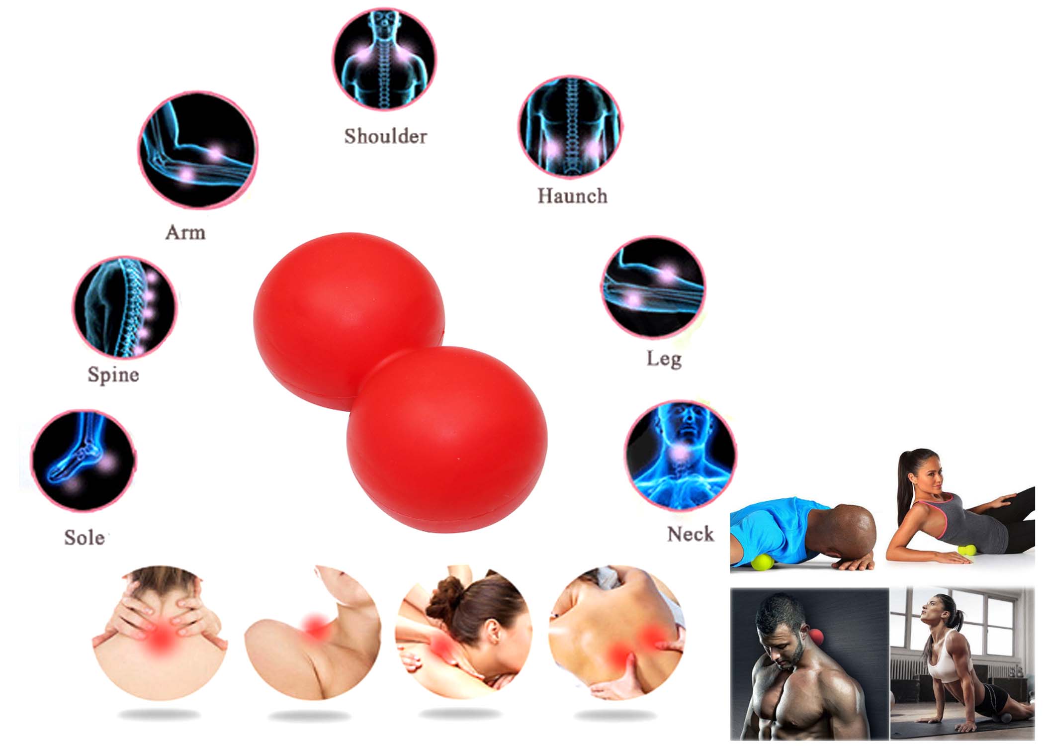 iBank ® Exercise Double Massage Ball 1