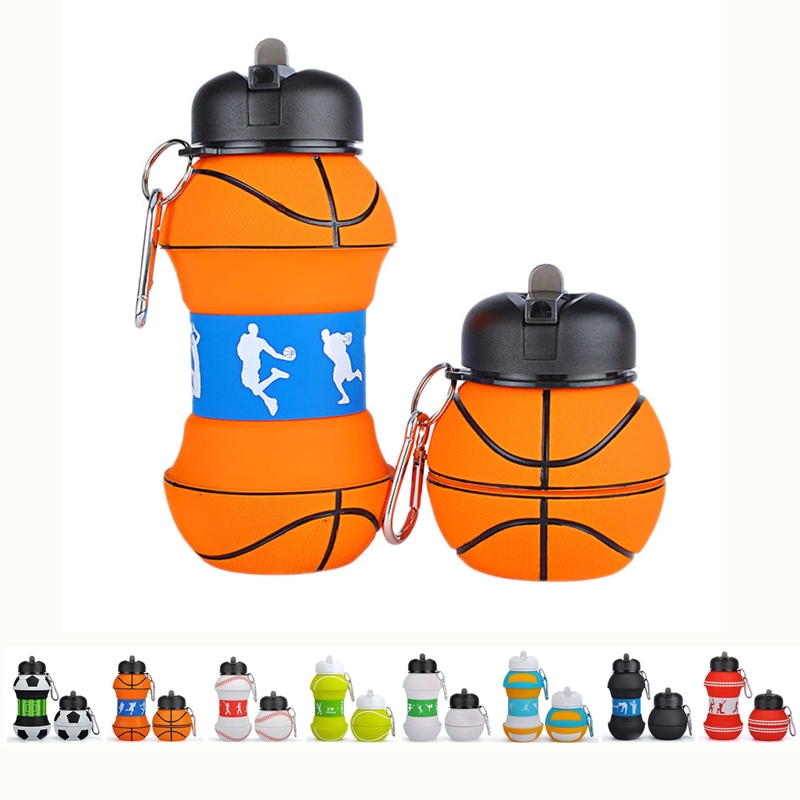 Custom Collapsible Basketball Sports Water Bottle 2