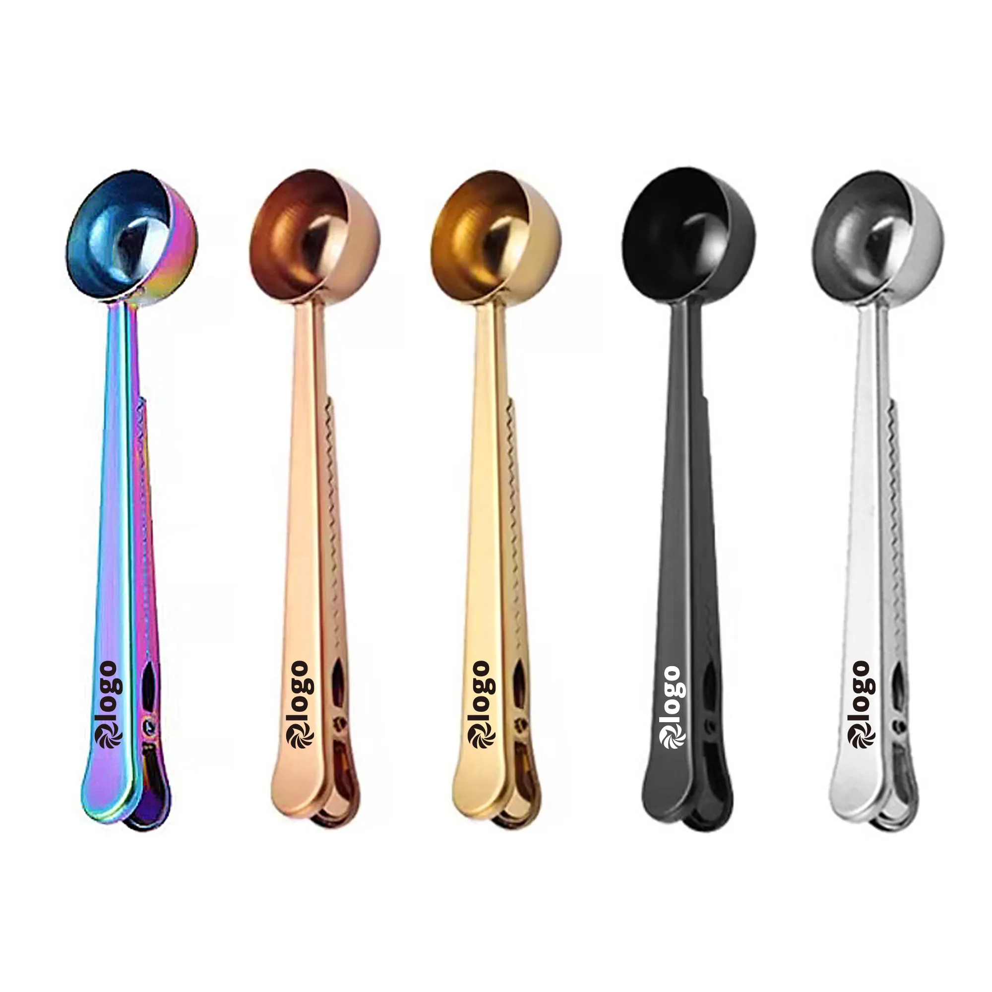 Stainless Steel Coffee Spoons with Bag Clip